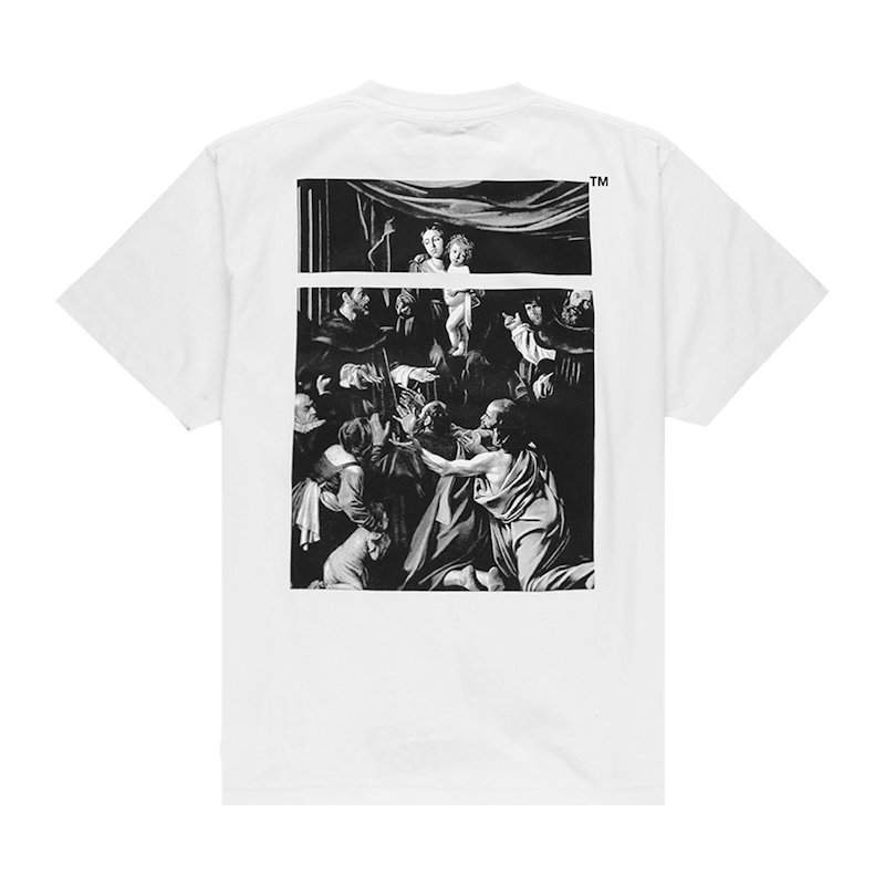 OFF-WHITE Oversized Fit Caravaggio Square T-shirt White/Black