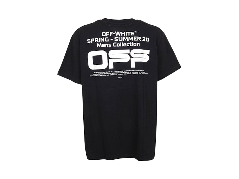 OFF-WHITE Oversized Fit Wavy Line T-shirt Black