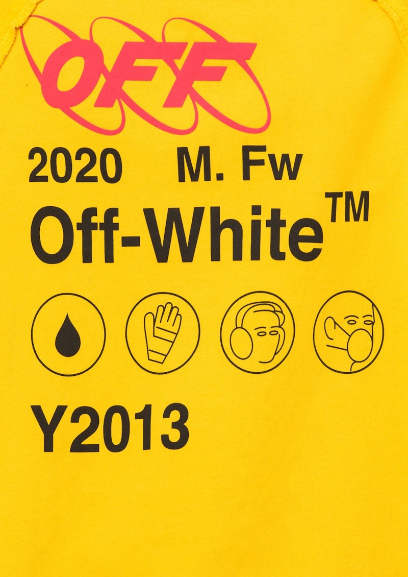 OFF-WHITE Oversized Industrial Y013 Hoodie Yellow/Black