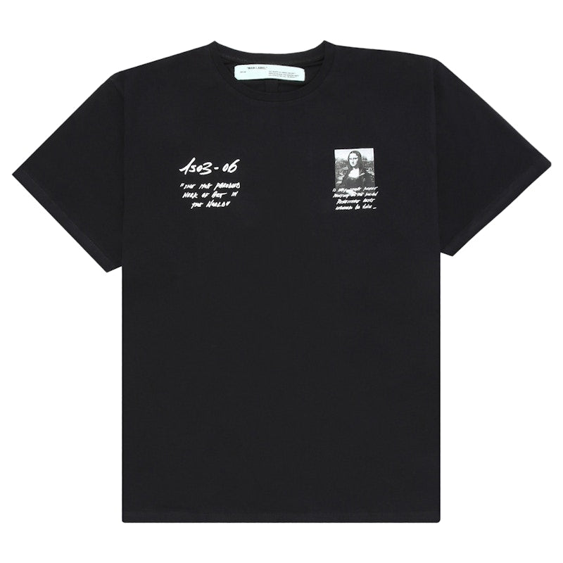 OFF-WHITE Oversized Monalisa Graphic Print T-shirt Black/White