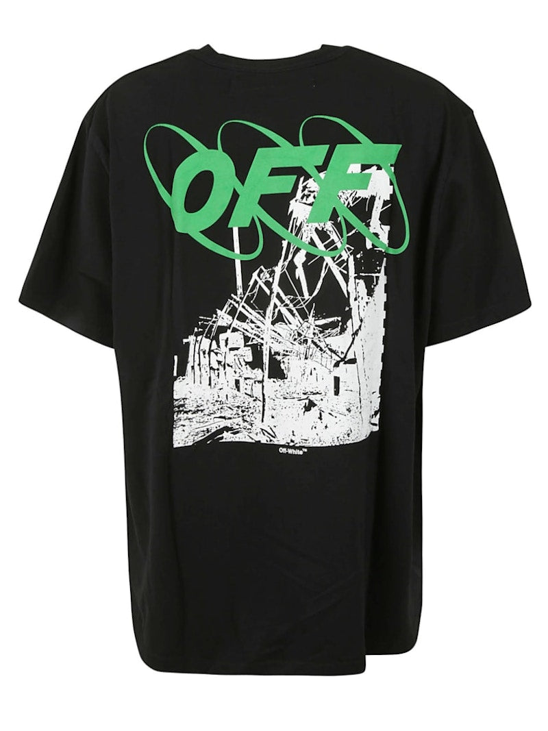 OFF-WHITE Oversized Ruined Factory T-shirt Black/White