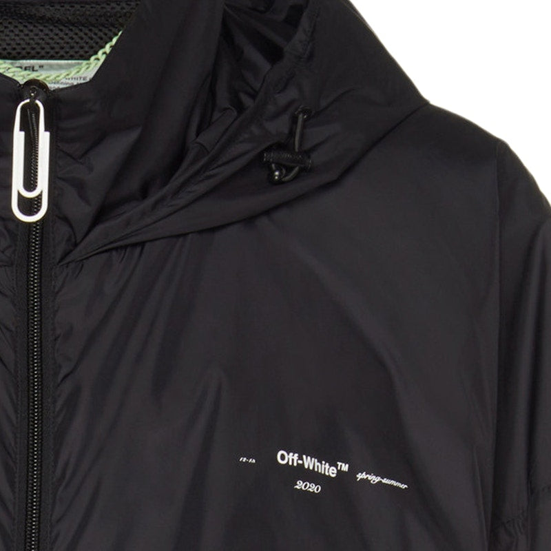 OFF-WHITE Oversized Windbreaker Jacket Black/White