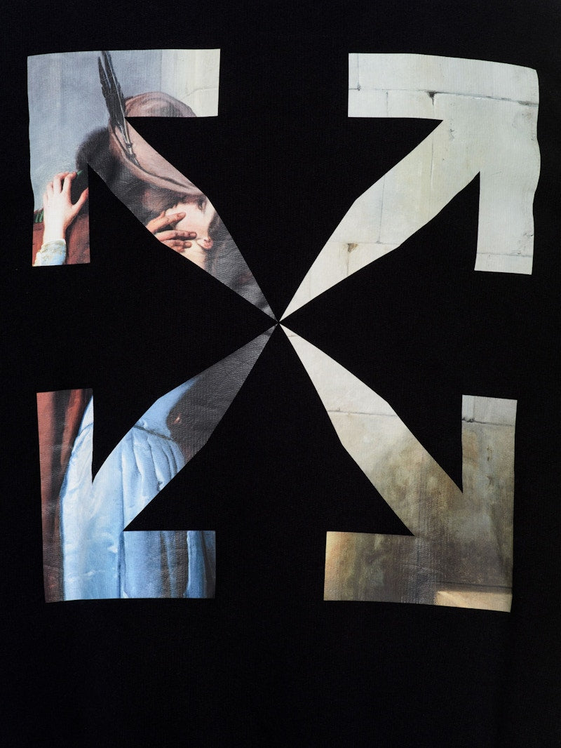 OFF-WHITE Overzied Fit The Kiss Sweatshirt Black/Beige/Light Blue