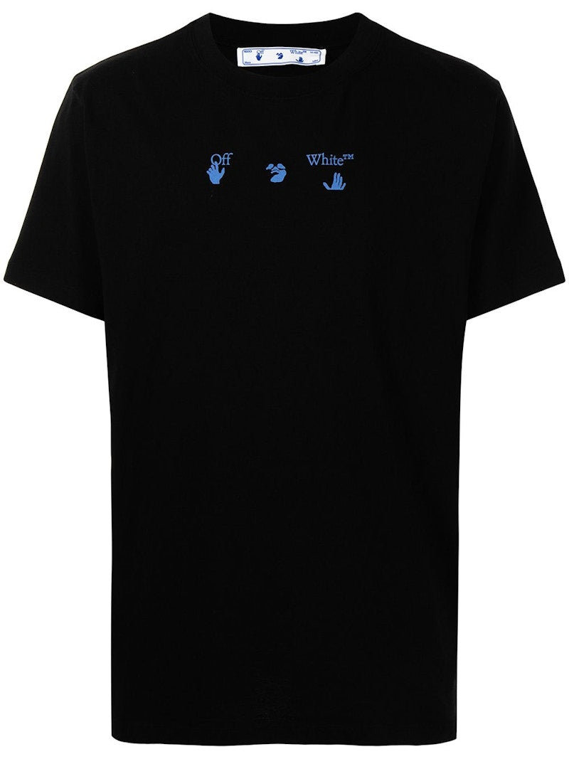 OFF-WHITE Paint Print T-shirt Black/Blue