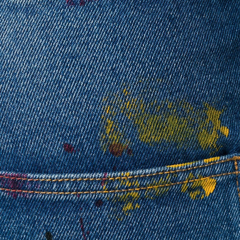 OFF-WHITE Painted Carpenter Denim Jeans Blue