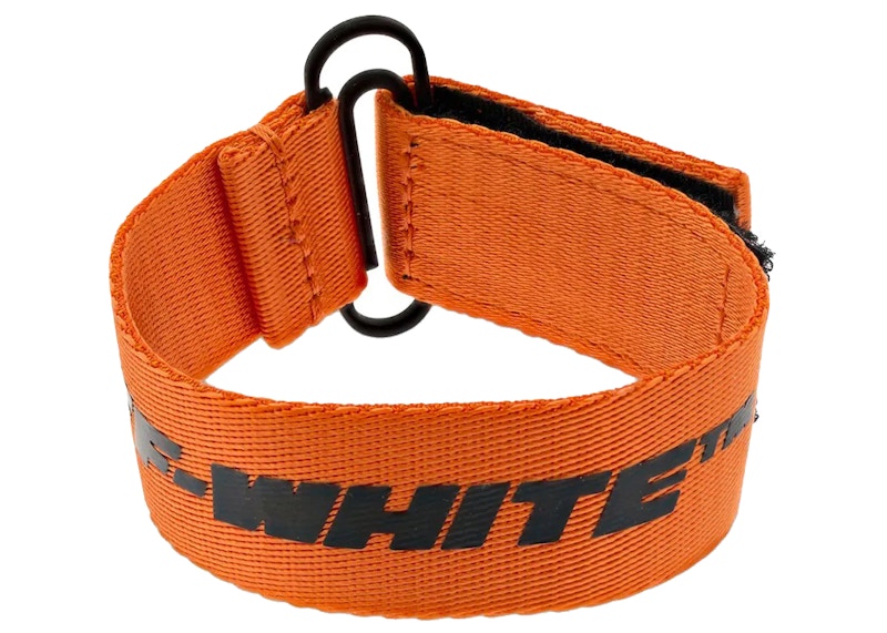 OFF-WHITE Paperclip Webbing Bracelet Orange/Black