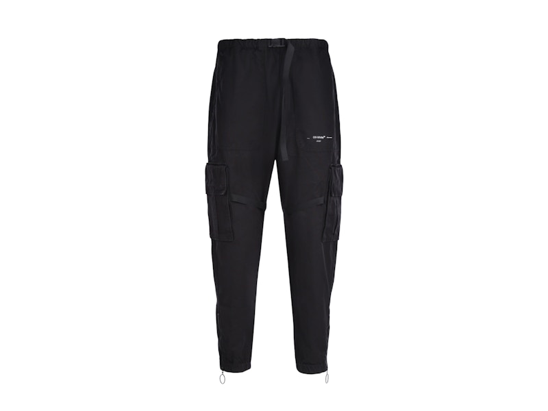 OFF-WHITE Parachute Cargo Pants Black/White