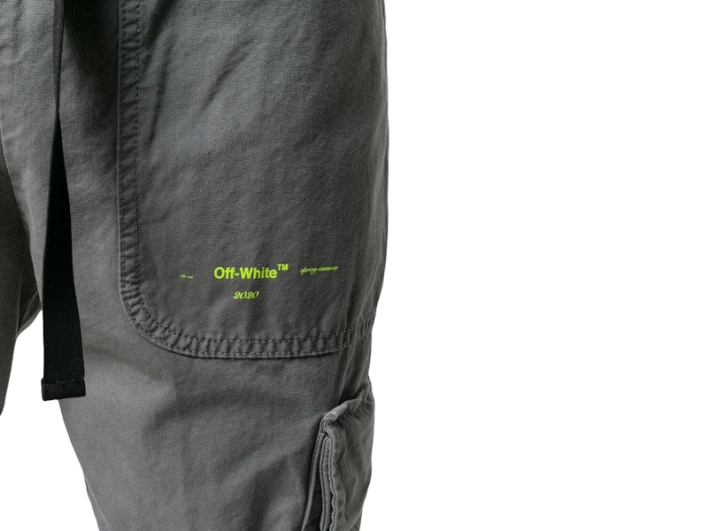 OFF-WHITE Parachute Cargo Pants Grey/Black/Green