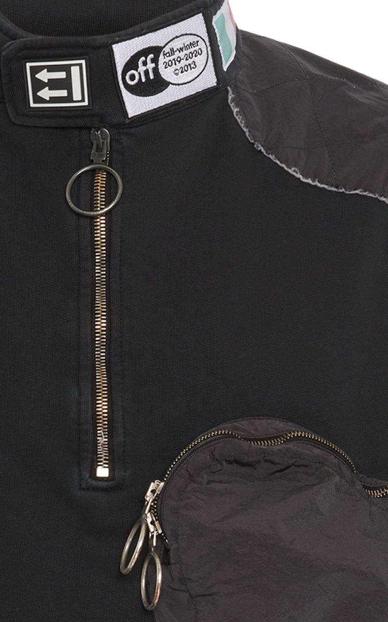 OFF-WHITE Parachute Fleece Sweatshirt Black/Black