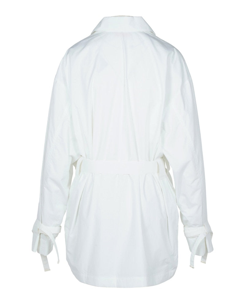 OFF-WHITE Poplin Cargo Shirt Dress White