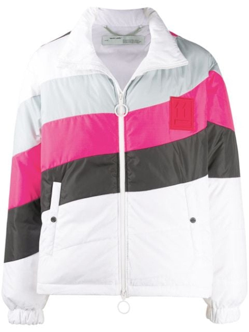 OFF-WHITE Puffer Anorak Jacket White/Pink