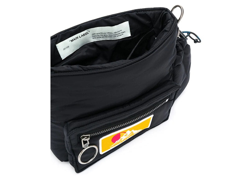OFF-WHITE Puffy Binder Clip Shoulder Bag Black