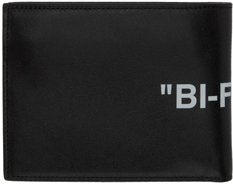 OFF-WHITE Quote Bifold Wallet "BI-FOLD" Black White