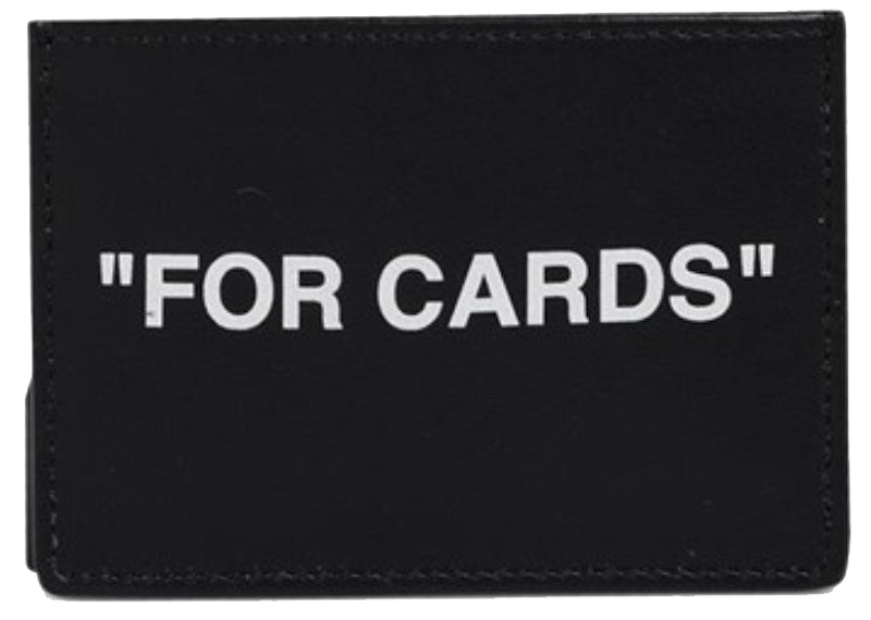 OFF-WHITE Quote "FOR CARDS" Card Holder (2 Slot) Black