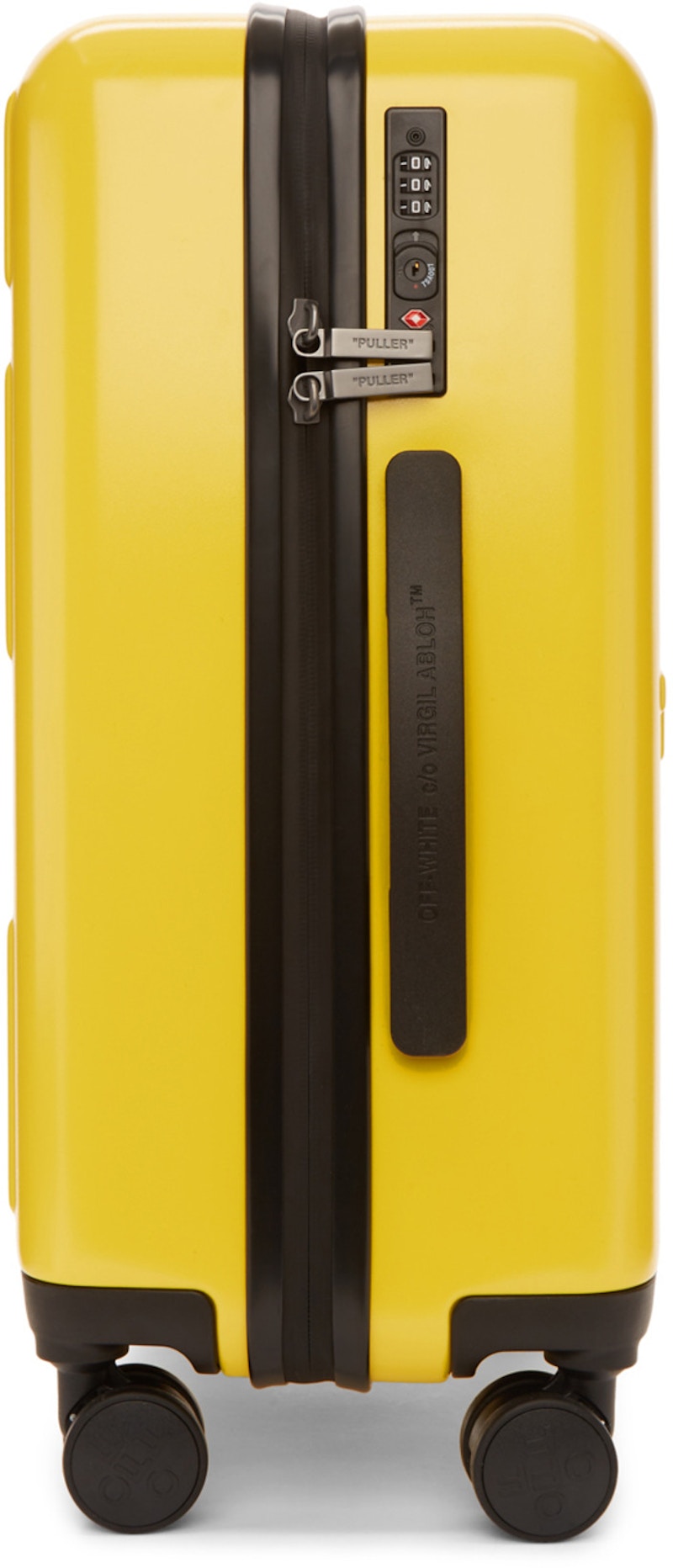 OFF-WHITE Quote Luggage "FOR TRAVEL" Yellow