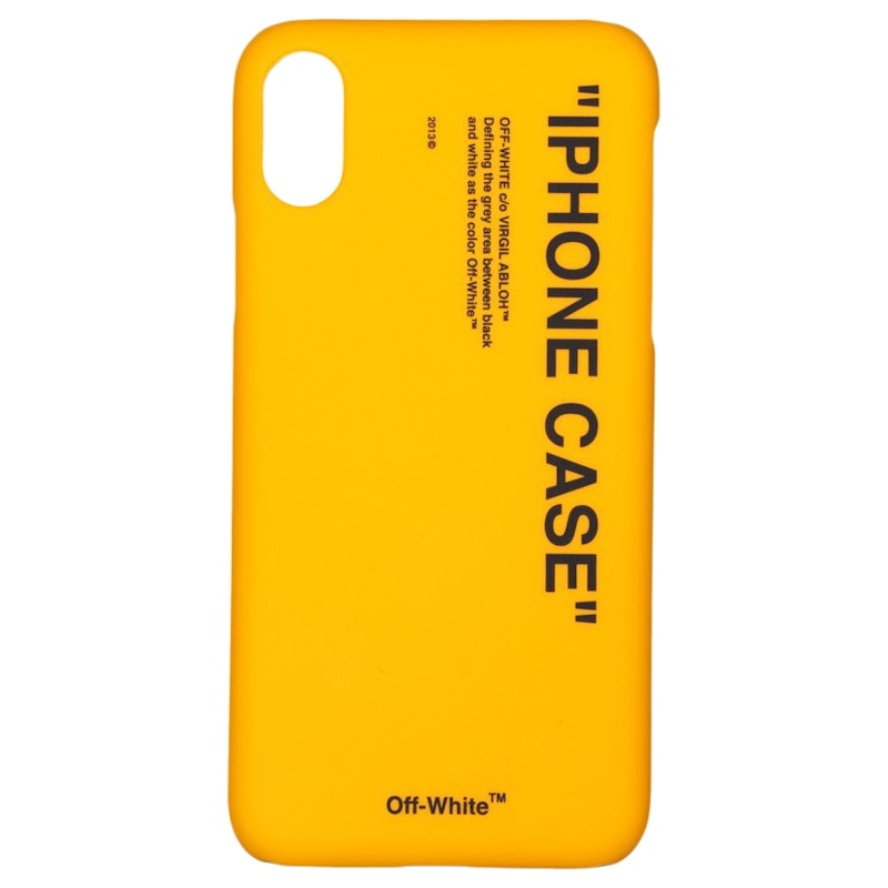 OFF-WHITE Quote iPhone X Case Yellow/Black