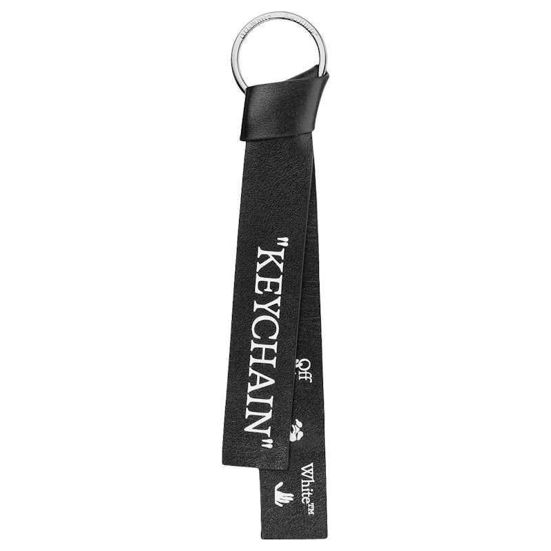 OFF-WHITE Quotes Keyring Black