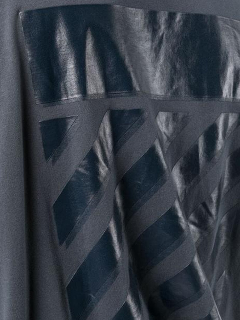 OFF-WHITE Rubber Diagonals Oversized T-Shirt Washed Black