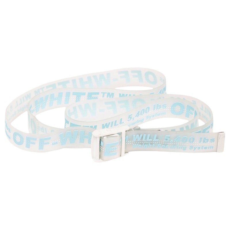 OFF-WHITE Rubber Industrial Belt Transparent/Light Blue