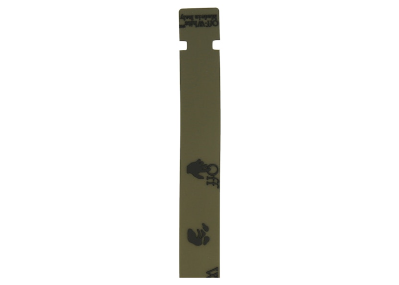 OFF-WHITE Rubber Logo Bracelet Green/Black