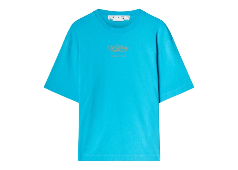 OFF-WHITE Script Logo Opp Over Skate S/S Tee Light Blue