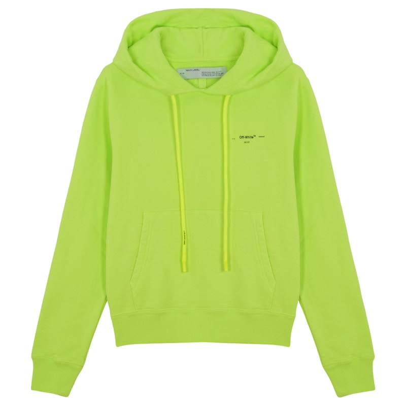 OFF-WHITE Seasonal Logo Print Hoodie Fluo Yellow/Black