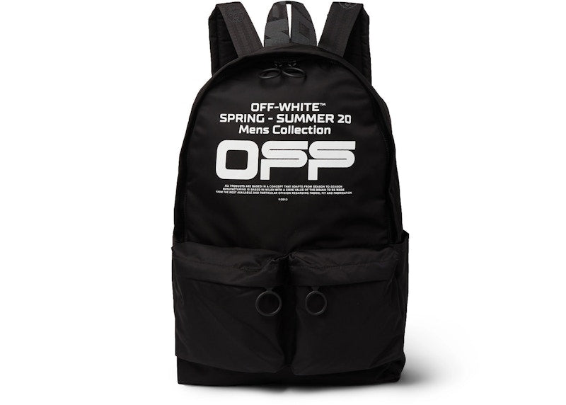 OFF-WHITE Shell Logo Backpack Black