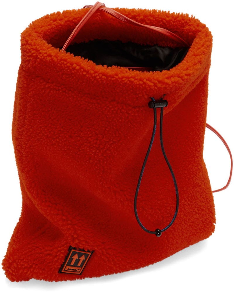 OFF-WHITE Shoelace Pouch Furry Red