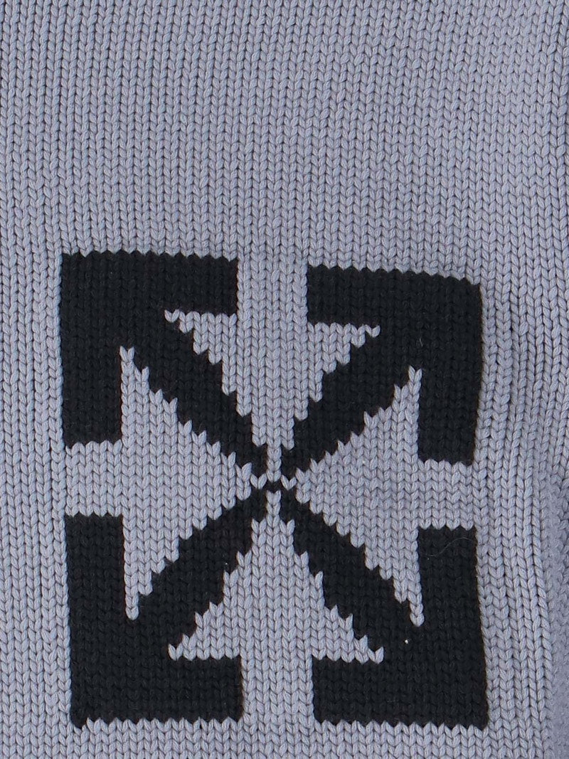 OFF-WHITE Single Arrow Knit Crewneck Grey