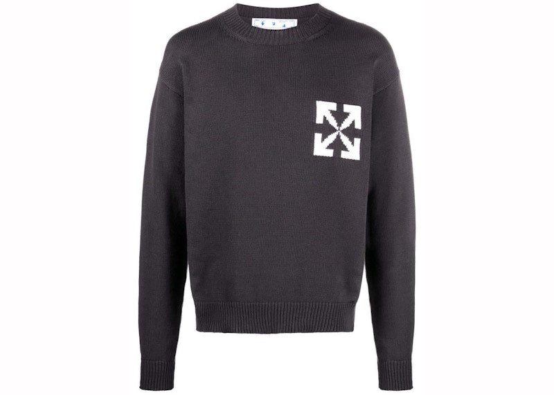 OFF-WHITE Single Arrow Knit Crewneck Sweatshirt Black