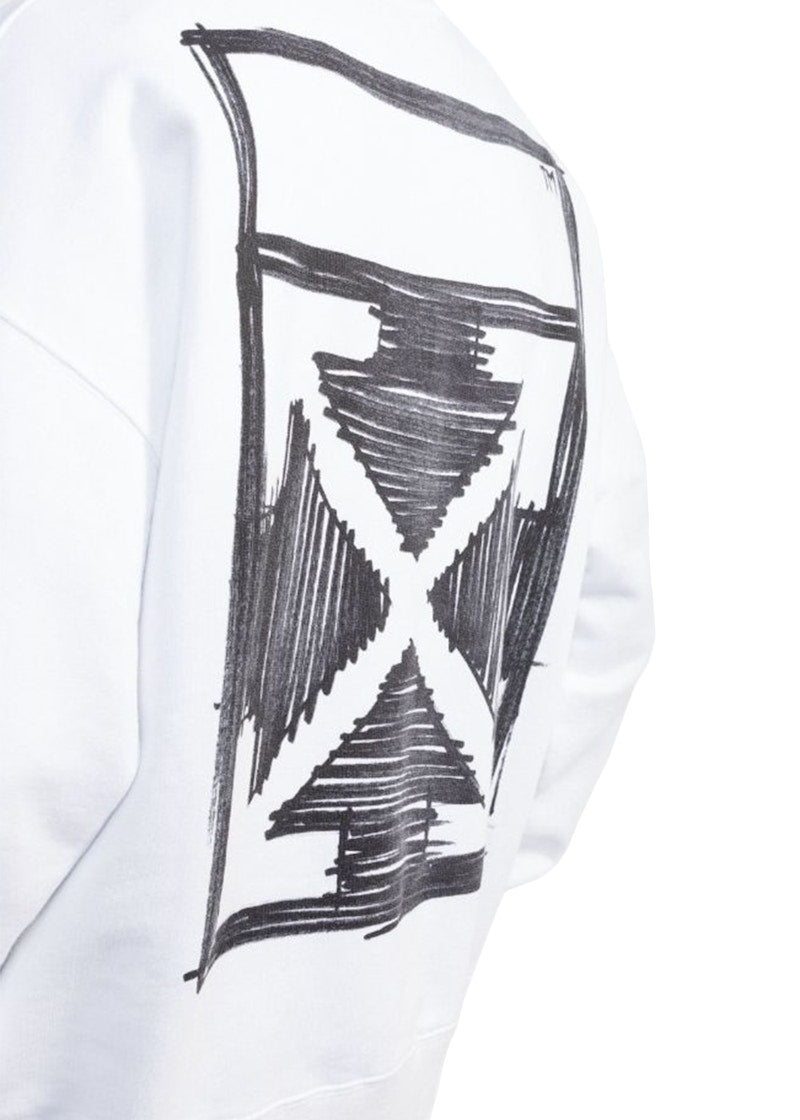 OFF-WHITE Sketch Arrows Logo Sweatshirt White