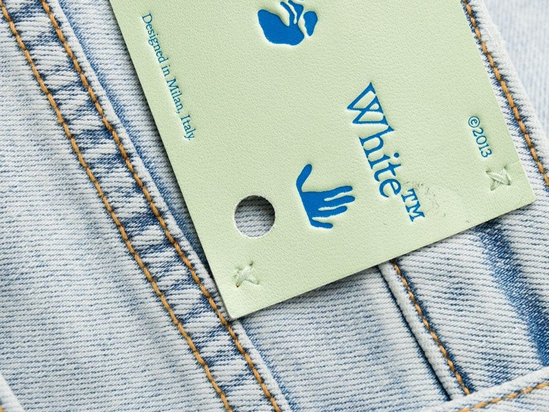 OFF-WHITE Skinny Denim Jeans Blue/White