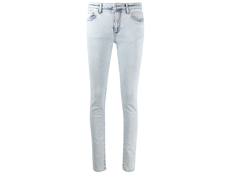 OFF-WHITE Skinny Denim Jeans Blue/White