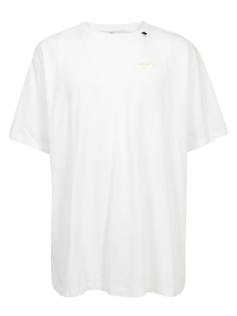 OFF-WHITE Slim Fit Acrylic Arrows S/S T-shirt White/Yellow