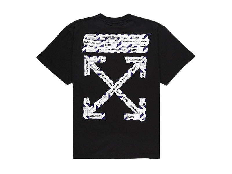 OFF-WHITE Slim Fit Airport Tape T-shirt Black