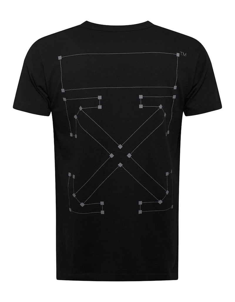 OFF-WHITE Slim Fit Backbone T-shirt Black/Silver