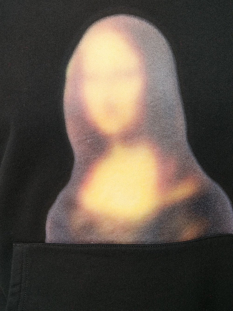 OFF-WHITE Slim Fit Blurred Monalisa Hoodie Black/Black