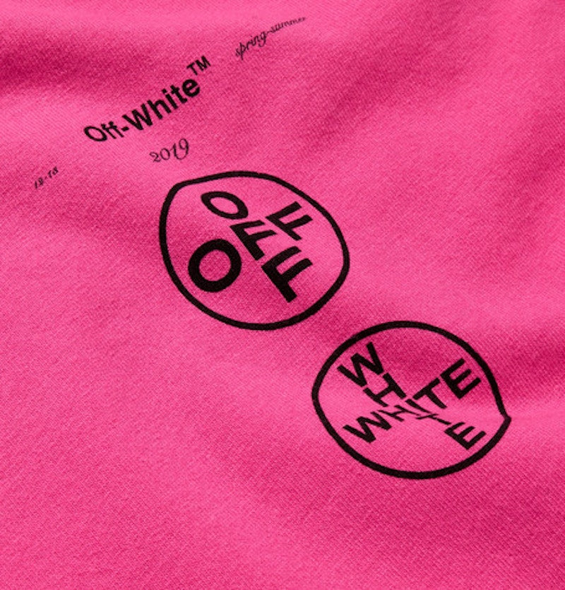 OFF-WHITE Slim Fit Boat Print T-shirt Pink/Black