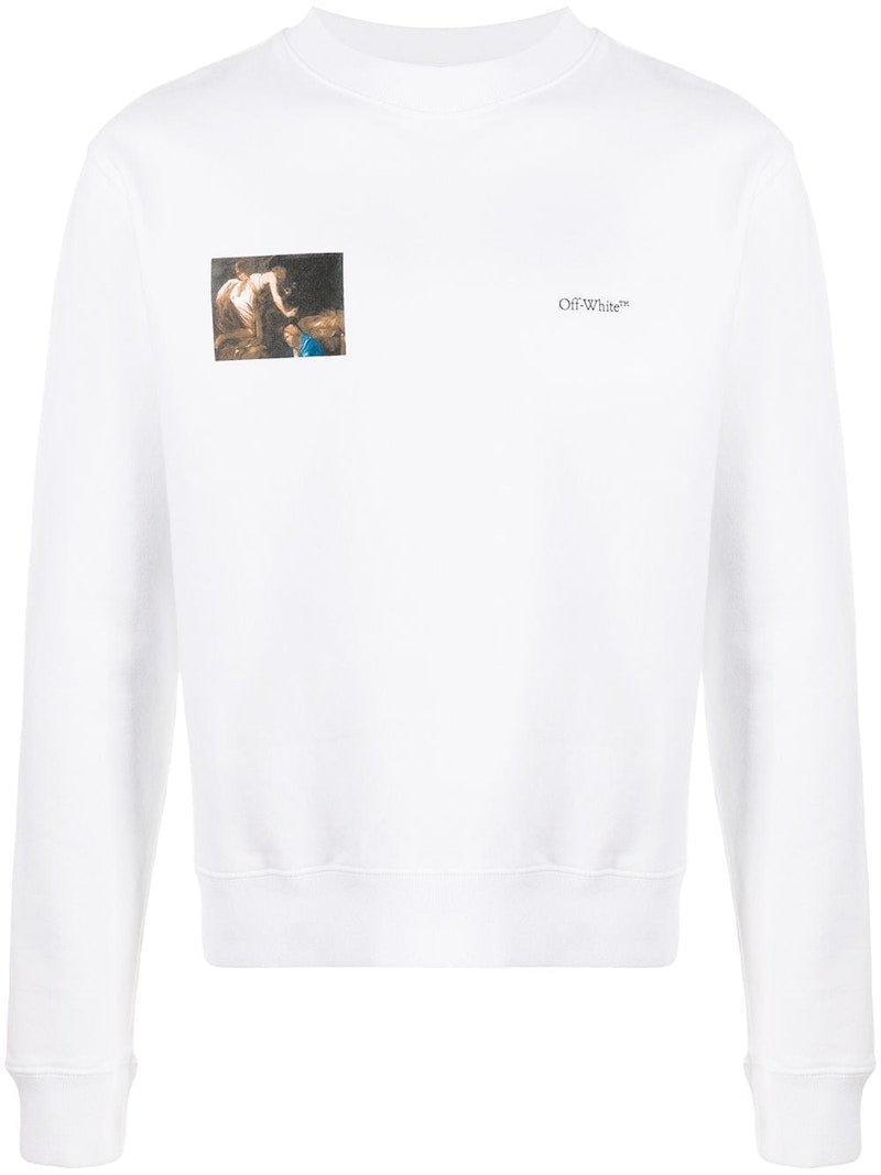 OFF-WHITE Slim Fit Caravaggio Angel Sweatshirt White/Black