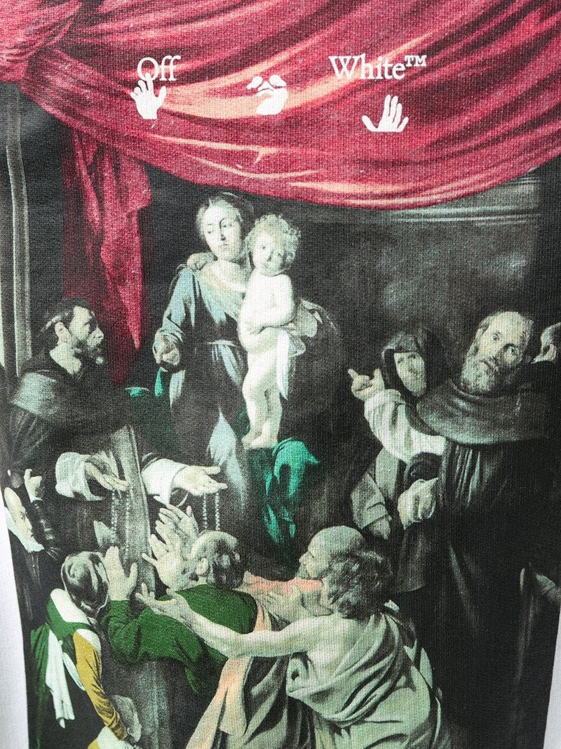 OFF-WHITE Slim Fit Caravaggio Painting Sweatshirt White/Black