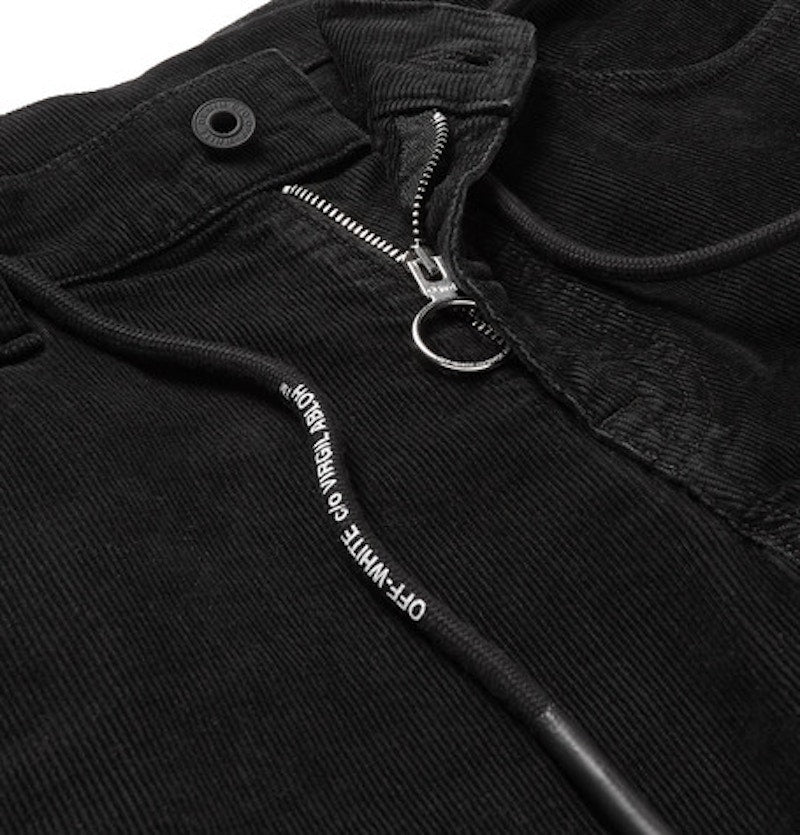 OFF-WHITE Slim Fit Corduroy Pants Black