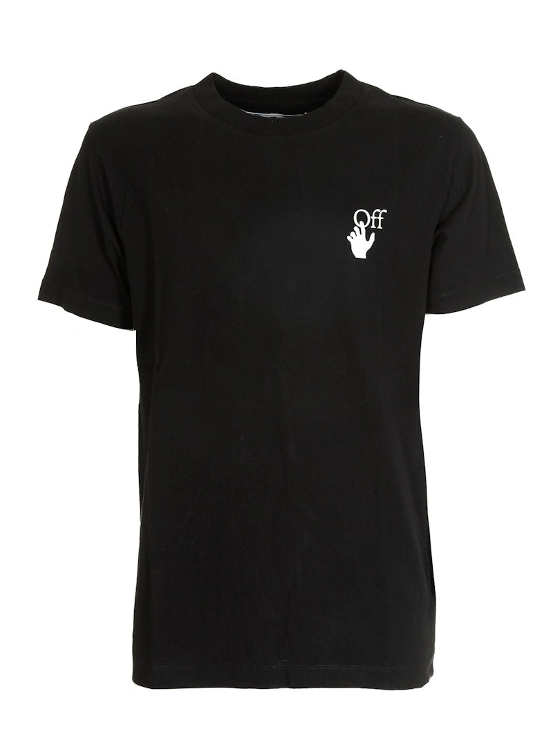 OFF-WHITE Slim Fit Cut Here Arrows T-shirt Black