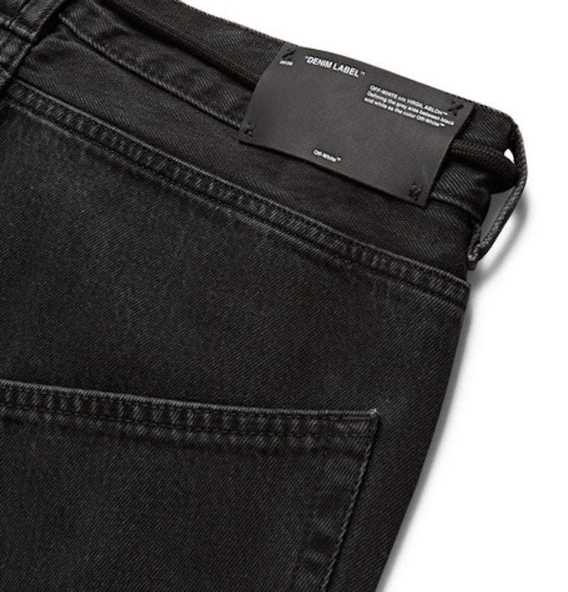 OFF-WHITE Slim Fit Dip Dyed Denim Jeans Black/Saffron/Storm Blue
