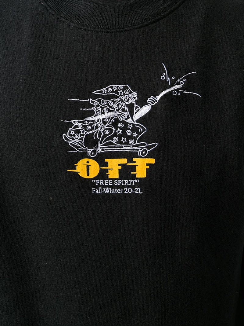 OFF-WHITE Slim Fit Free Wizard Sweatshirt Black/Yellow