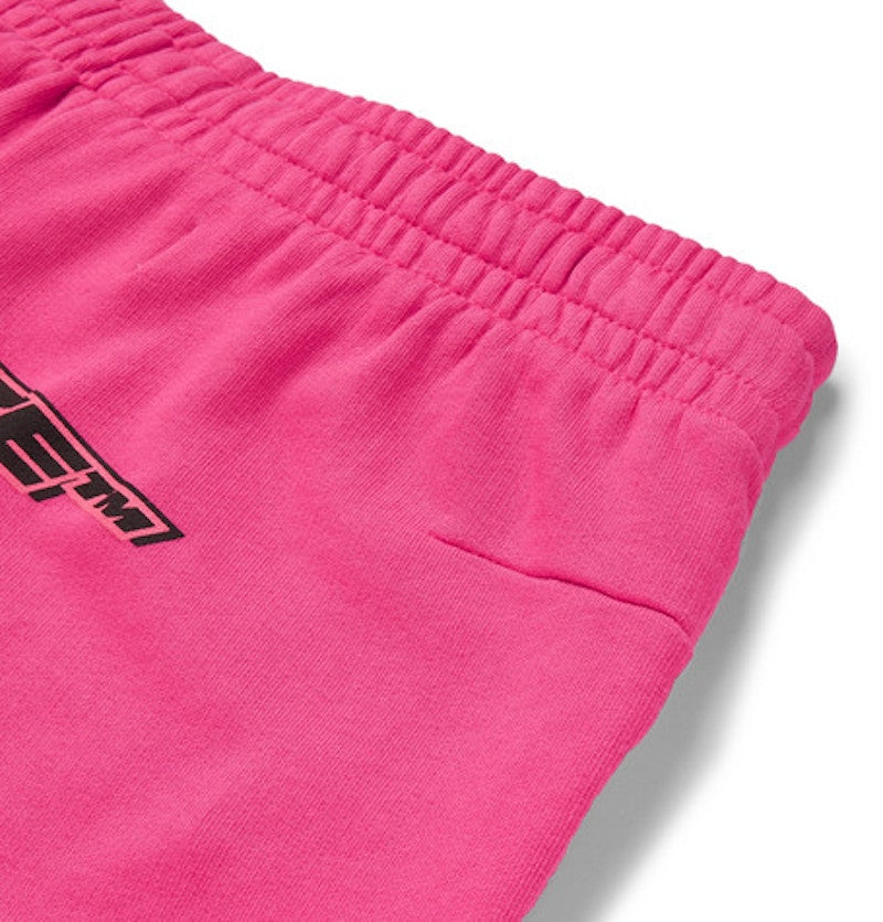 OFF-WHITE Slim Fit 'Green Man' Print Shorts Pink/Black