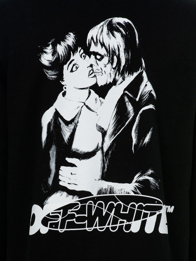 OFF-WHITE Slim Fit Kiss 21 Hoodie Black/White