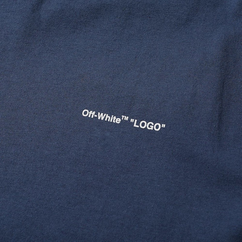 OFF-WHITE Slim Fit Logo T-shirt Blue/White