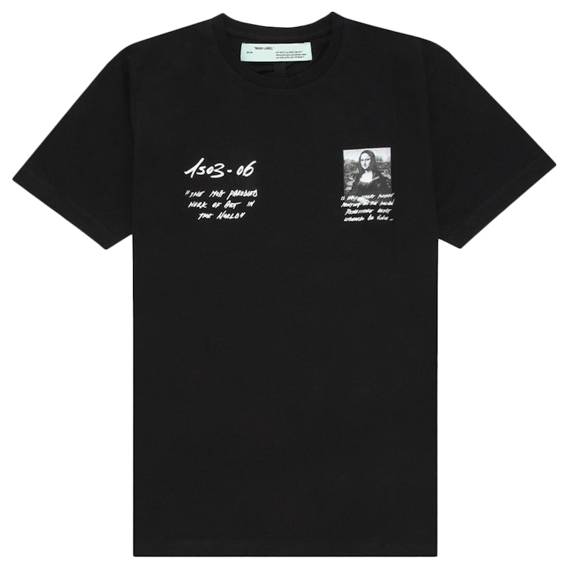 OFF-WHITE Slim Fit Monalisa Graphic Print T-shirt Black
