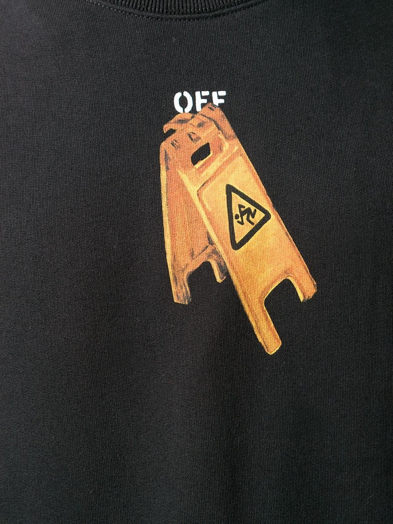 OFF-WHITE Slim Fit Pascal Skeleton Sweatshirt Black/Black