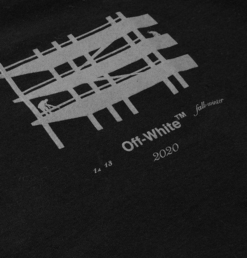 OFF-WHITE Slim Fit Reflective Industrial T-shirt Black/Grey